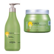 Kit Loreal Force Relax Cabelos com Química - Shampoo e Máscara Cabelos Com Relaxamento ou Alisamento