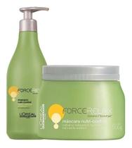 Kit Loreal Force Relax Shampoo 500ml + Mascara 500gr Promo