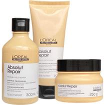 Kit Loreal Gold Quinoa Shampoo Condicionador Máscara