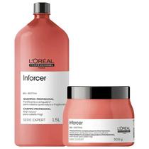 Kit loreal inforcer shampoo 1500 ml e máscara 500 g Kit loreal inforcer shampoo 1500 ml e máscara 500 g