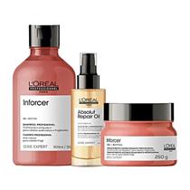 Kit Loréal Inforcer Shampoo 300ml+ Máscara 250g+ Óleo 90ml Kit Loréal Inforcer Shampoo 300ml+ Máscara 250g+ Óleo 90ml