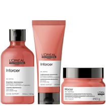Kit loreal inforcer shampoo+condicionador+mascara