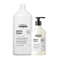 Kit loreal metal detox shampoo 1500ml+soin trat 500g