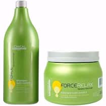 Kit loreal nutri control force relax shampoo 1500 ml e máscara 500 gr Kit loreal nutri control force relax shampoo 1500 ml e máscara 500 gr