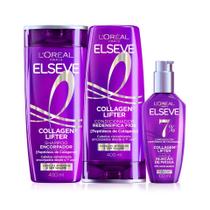 Kit LOréal Paris Elseve Collagen Lifter Shampoo + Condicionador 400mL + Sérum Leave-in Kit LOréal Paris Elseve Collagen Lifter Shampoo + Condicionador 400mL + Sérum Leave-in