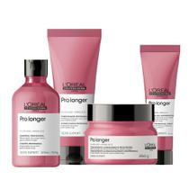 Kit loreal pro longer sh300ml+cond200ml+masc250gr+cpp150ml