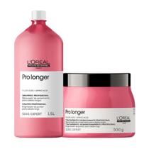 Kit loreal pro longer shampoo 1500ml + mascara 500gr