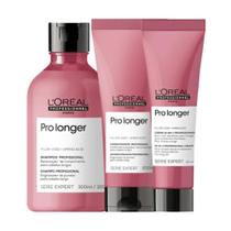 Kit loreal pro longer shampoo 300ml+condicionador 200ml+creme de pentear 150ml