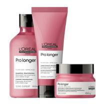 Kit loreal pro longer shampoo 300ml + condicionador 200ml + mascara 250gr