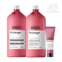 Kit LOréal Pro Longer: Shampoo, Condicionador e Leave-In para Cabelos Longos e Fortes Kit LOréal Pro Longer: Shampoo, Condicionador e Leave-In para Cabelos Longos e Fortes