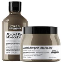 Kit LOréal Professionnel Absolut Repair Molecular Shampoo 300ml + Máscara 500g