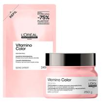 Kit Loreal Professionnel Máscara Capilar 250ml + Shampoo L'Oréal Professionnel Vitamino Color Refil 240ml Kit Loreal Professionnel Máscara Capilar 250ml + Shampoo L'Oréal Professionnel Vitamino Color Refil 240ml