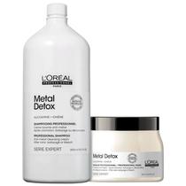 Kit Loréal Professionnel Metal Detox Shampoo 1,5l+másc 500g Kit Loréal Professionnel Metal Detox Shampoo 1,5l+másc 500g
