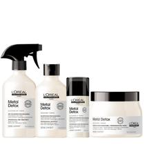 Kit LOréal Professionnel Metal Detox Shampoo Leave-in Máscara G e Spray Neutralizador Anti-Metal (4 produtos)