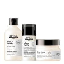 Kit LOréal Professionnel Metal Detox Shampoo Máscara e Leave-in (3 produtos) - L'Oréal Professionnel