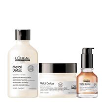 Kit LOréal Professionnel Metal Detox Shampoo Máscara e Óleo (3 produtos) - L'Oréal Professionnel