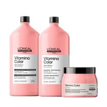 Kit LOreal Vitamino Color Shampoo Condicionador e Mascara