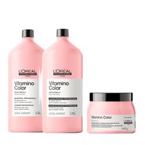 Kit loreal vitamino color shampoo e condicionador 1500 ml cada e máscara 500 gr Kit loreal vitamino color shampoo e condicionador 1500 ml cada e máscara 500 gr