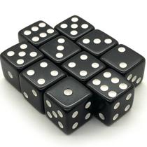 Kit Lote 1000 Dados Preto 6 Faces Jogos Rpg 16mm Conjunto Cartas Branco Xadrez General Tabuleiro Artesanato Kit Lote 1000 Dados Preto 6 Faces Jogos Rpg 16mm Conjunto Cartas Branco Xadrez General Tabuleiro Artesanato