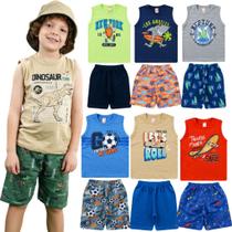 Kit Lote 2 Conjunto Infantil Roupa de Menino Atacado Barato Kit Lote 2 Conjunto Infantil Roupa de Menino Atacado Barato