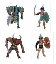 Kit Lote De Bonecos Gladiadores Romanos Monstros Zumbi K2