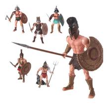 Kit Lote De Bonecos Gladiadores Romanos Spartacus 10 Cm DTC K3