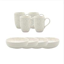Kit Louça De Cozinha Flat Oxford Chuvisco Com 8 Peças