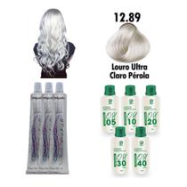 Kit Louro Ultra Claro 12.01 + 2 Ox 90ml + Po Descolorante