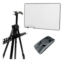 Kit Lousa Quadro Branco 70x50cm Moldura Alumínio Didático Escolar Planejamento + 1 Apagador