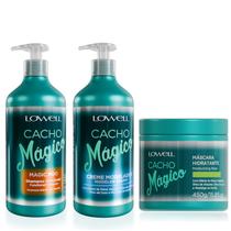 Kit Lowell Cacho Magico Shampoo 500ml Mascara e Creme 500g Kit Lowell Cacho Magico Shampoo 500ml Mascara e Creme 500g