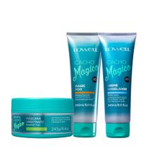 Kit Lowell Cacho Mágico Tratamento Shampoo Creme Umectante 2x240ml e Máscara 240g