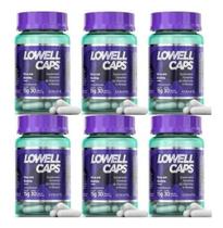 Kit Lowell Caps Suplemento Alimentar Crescimento Capilar 6Un