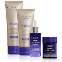 Kit Lowell Dynamic shampoo 240ml + condcionador 200ml + sérum 48ml + caps 16g