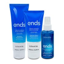 Kit Lowell Ends Shampoo 240ml + Máscara 200g + Regenerador de Pontas 100ml