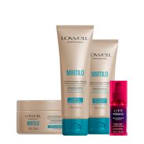 Kit Lowell Extrato de Mirtilo Home Care Magica Disciplinante (4 produtos)