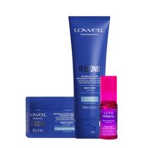 Kit Lowell It Blond Liso Mágico Shampoo Máscara Oil (3produtos) Kit Lowell It Blond Liso Mágico Shampoo Máscara Oil (3produtos)