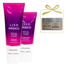 Kit Lowell Liso Mágico Shampoo 240ml e Condicionador 200ml BRINDE Máscara Protect Care 48g Kit Lowell Liso Mágico Shampoo 240ml e Condicionador 200ml BRINDE Máscara Protect Care 48g