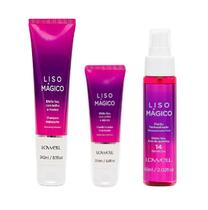 Kit lowell liso magico shampoo+cond+fluido 60ml 2030