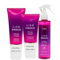 Kit Lowell Liso Mágico Shampoo, Condicionador e Fluido para Liso Perfeito Kit Lowell Liso Mágico Shampoo, Condicionador e Fluido para Liso Perfeito