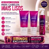 Kit Lowell Liso Magico Shampoo, Condicionador e Fluido