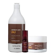 Kit Lowell Protect Care (in) Salon Cabelos Brilhosos (3 Produtos)