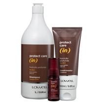 Kit Lowell Protect Care (In) - Shampoo 1L + Condicionador 200ml + Óleo 30ml