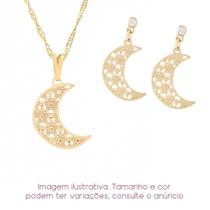 Kit Lua com Estrelas Colar + Brinco - Sunshine Cristais