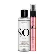 Kit Lubrificante Íntimo So Lub 100g + Óleo Beijável So Cool Amora 30ml Sophie Sensual Feelings