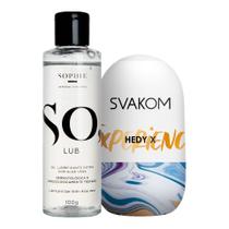 Kit Lubrificante Íntimo So Lub 100g Sophie Sensual Feelings + Masturbador Egg Hedy X Experience Svakom