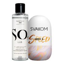 Kit Lubrificante Íntimo So Lub 100g Sophie Sensual Feelings + Masturbador Egg Hedy X Speed Svakom