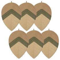 Kit Lugar Americano Brazil Nature Folha Floresta (6 Peças) Kit Lugar Americano Brazil Nature Folha Floresta (6 Peças)