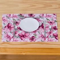 Kit Lugar Americano Ponto Cheio Fiori 2 Peças Argivai - Rosas