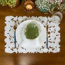 Kit Lugar Americano Requinte Blanc Luxo 2 Peças Argivai - Branco Kit Lugar Americano Requinte Blanc Luxo 2 Peças Argivai - Branco