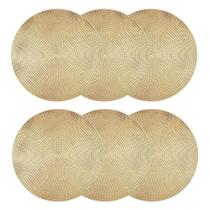 Kit Lugar Americano Roma (6 Peças) Dourado Kit Lugar Americano Roma (6 Peças) Dourado